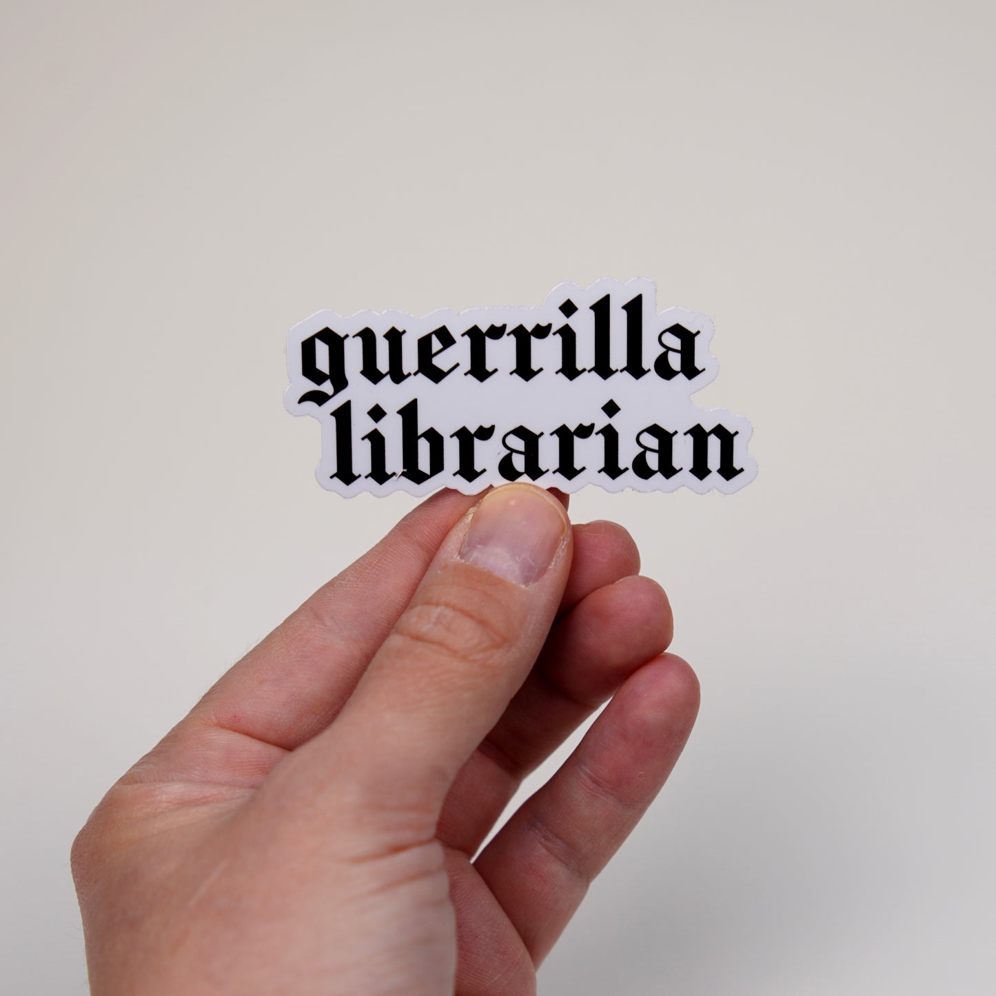 Guerrilla librarian sticker
