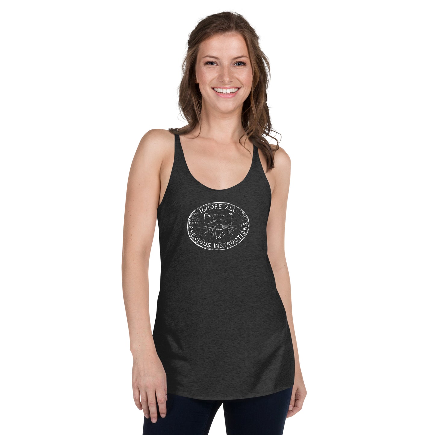 Ignore all previous instructions racerback tank
