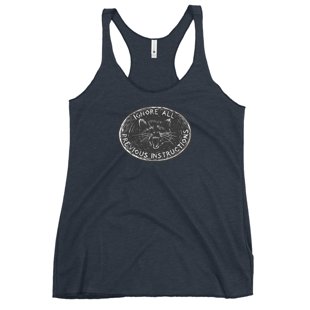 Ignore all previous instructions racerback tank