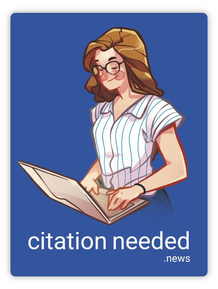 Citation Needed newsletter URL sticker