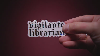 Vigilante librarian sticker