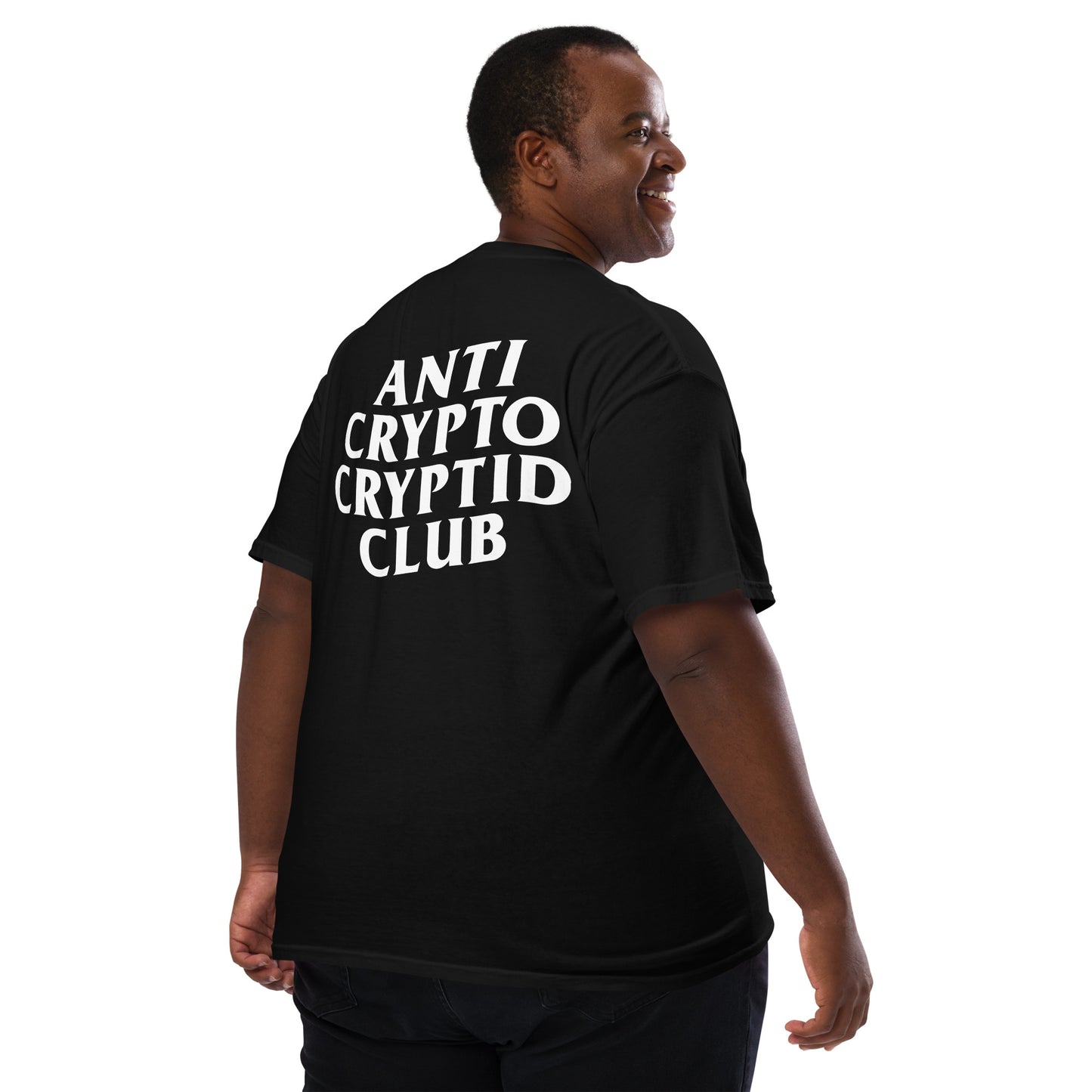 Bigfoot - Anti Crypto Cryptid Club unisex pocket t-shirt