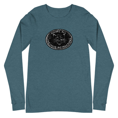 Ignore all previous instructions unisex long sleeve shirt