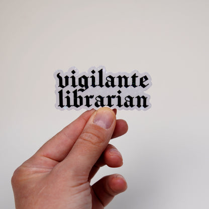 Vigilante librarian sticker