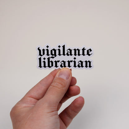 Vigilante librarian sticker